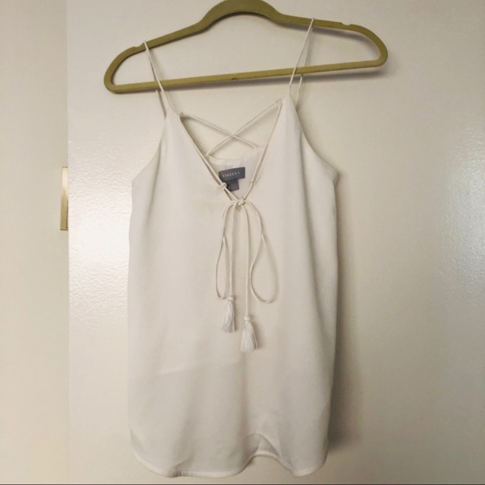 Finders Keepers White Tie Cami/Tank Top